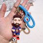 New Arrival Most Popular 3D Cartoon PVC Rubber Keychain Football Team Star Keychains