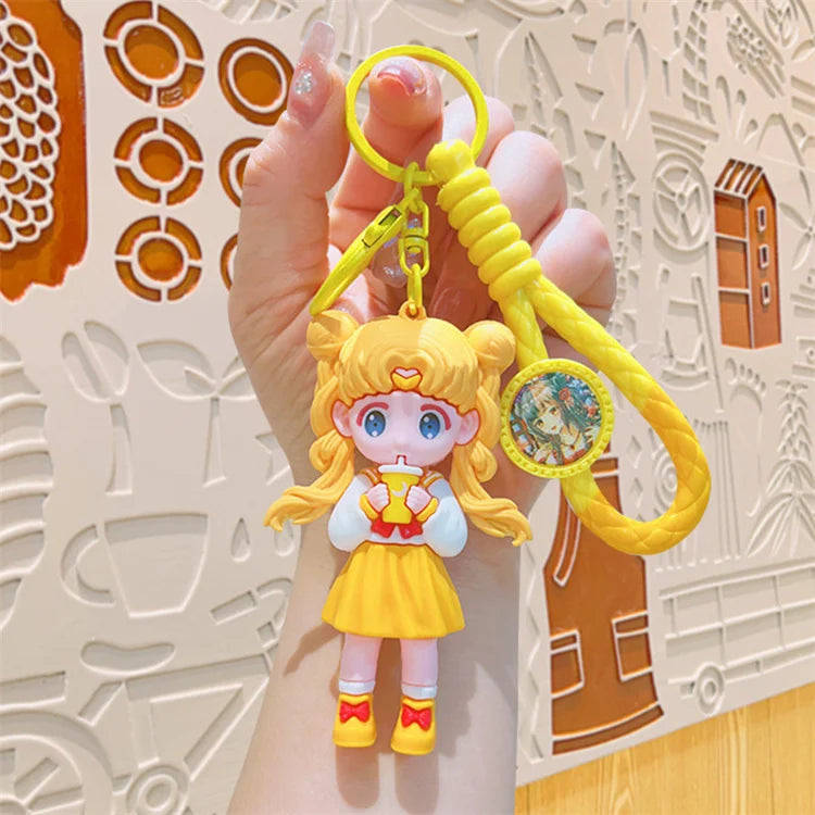 Beautiful Girl Keychain Doll Ornaments Exquisite Pendant Key Chain Creative Jewelry Gift Cartoon Wholesale