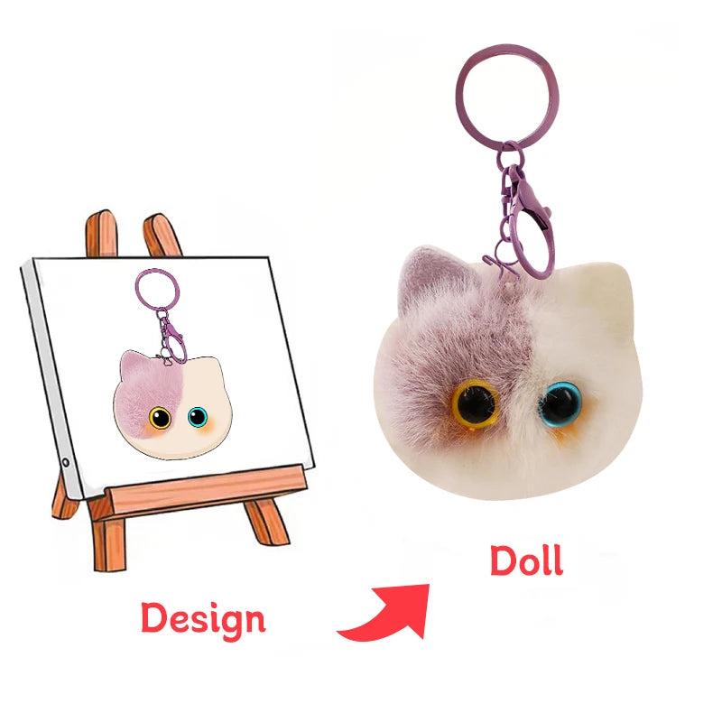 Low Moq ODM OEM Custom Drawing Design Plush Doll Animal Humanoid Doll Plush Keychain Custom