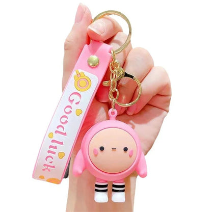 Egg Party Keychain Cartoon Backpack Pendant Car Keychain Crafts Decoration