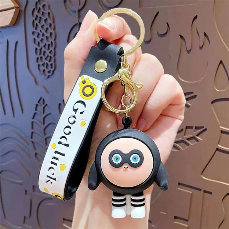 Egg Party Keychain Cartoon Backpack Pendant Car Keychain Crafts Decoration