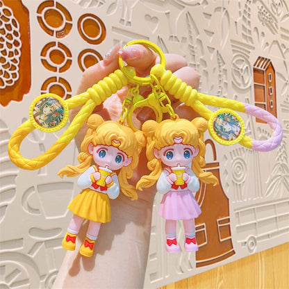 Beautiful Girl Keychain Doll Ornaments Exquisite Pendant Key Chain Creative Jewelry Gift Cartoon Wholesale