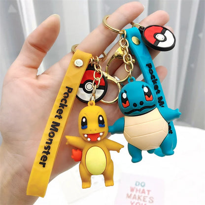 Pokemoned Pikachued Keychain Cartoon Cute Doll Car Keychain Bag Pendant Small Gift