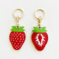 PU Leather Fruit Collection Access Card Holder Creative Keyring Charming Bag Charm Exquisite Design