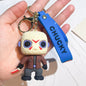 Horror Series 3D Chucky Bride Keychain Cartoon Keyring Soft PVC Silicone Rubber KeyChain Child's Play 2 Chucky Keychain