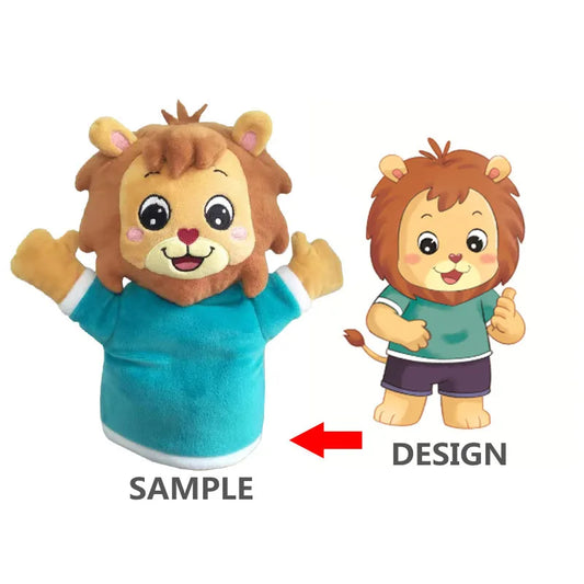 Wholesale Plush Animals Hand Puppet Cartoon Children Doll Props Customized Baby Sleep Plush Finger comfort Toy Customization