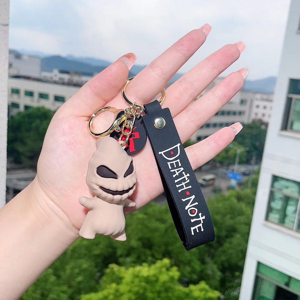 3D Nightmare Before Christmas Keychain Rubber Anime Lanyard Accessories for Car Gift Toy Halloween Promotion Keychains