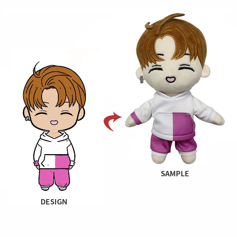 Custom Doll Manufacturers Stuffed Star Soft Toy Plush Doll Custom 20cm Lovely Souvenir Custom Anime Kpop Plush Dolls