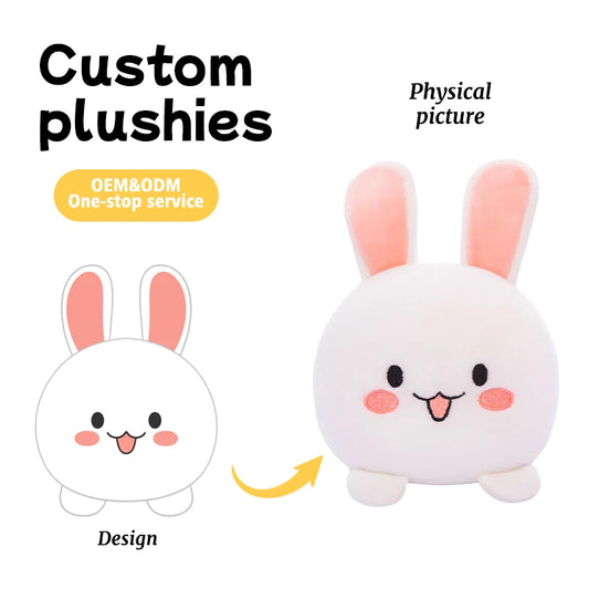 Customization Viral Rabbit Plush Toys Cute Whimsical Stuffed Animals Embroidery Printing Competitive Pricing for Wholesaling