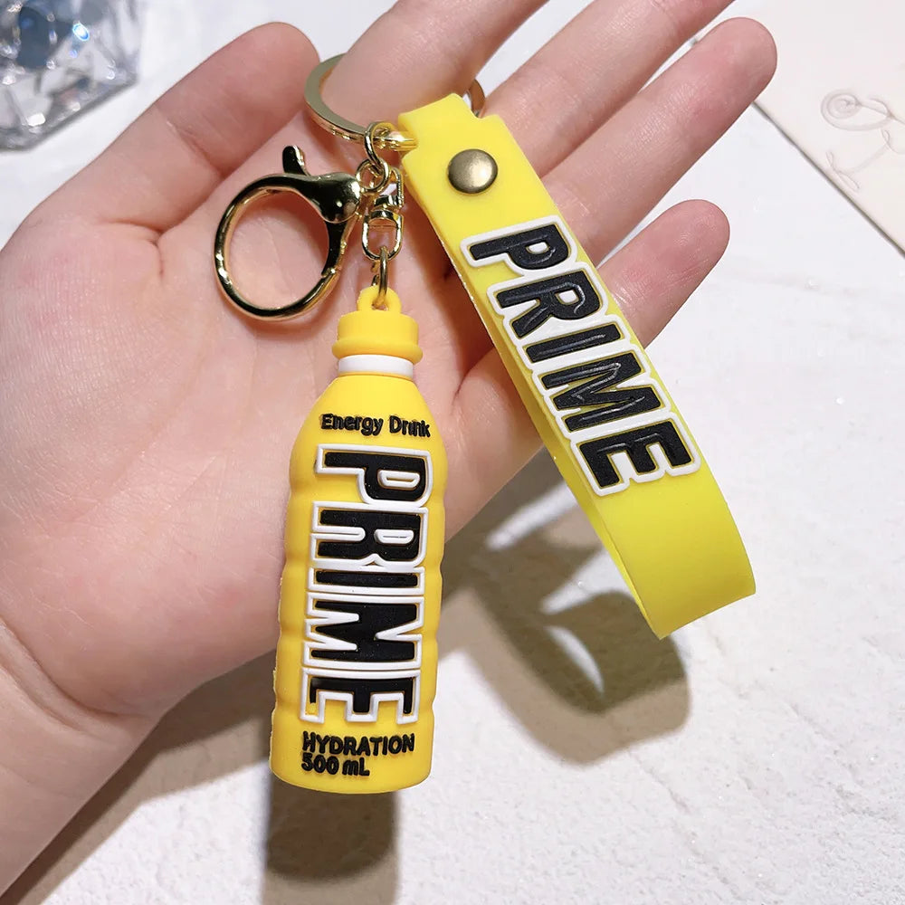 Wholesale 3D PVC Anime Prime Cartoon Keychain 3D Keychain Car Pendant Bag Toy Prime Drink Keychain