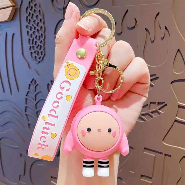 Egg Party Keychain Cartoon Backpack Pendant Car Keychain Crafts Decoration