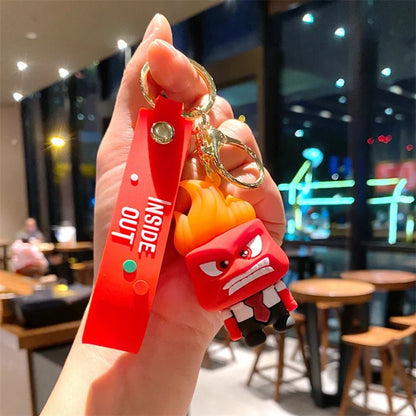 Insides Out Cartoon Keychain Car Keychain Pendant Anime Wholesale Small Gifts