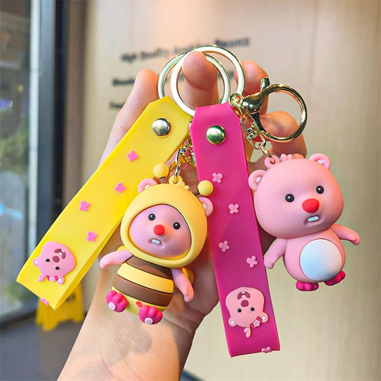 Cartoon Disguised Loopy Keychain Cute Dolls Exquisite Pendants Women's Car Bags Keychains Exquisite Pendants Wholesale