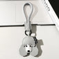 High Quality PU Leather Car Keychain for Puppy Cat Schoolbag Pendant Jewelry Metal Iron Hanging Ornament Small Gifts Bulk