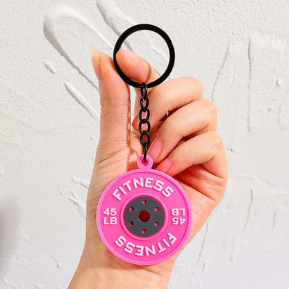 Fitness PVC Keychain Cute Bag Pendant for Women and Men Nice Cartoon Doll Rubber Keychain