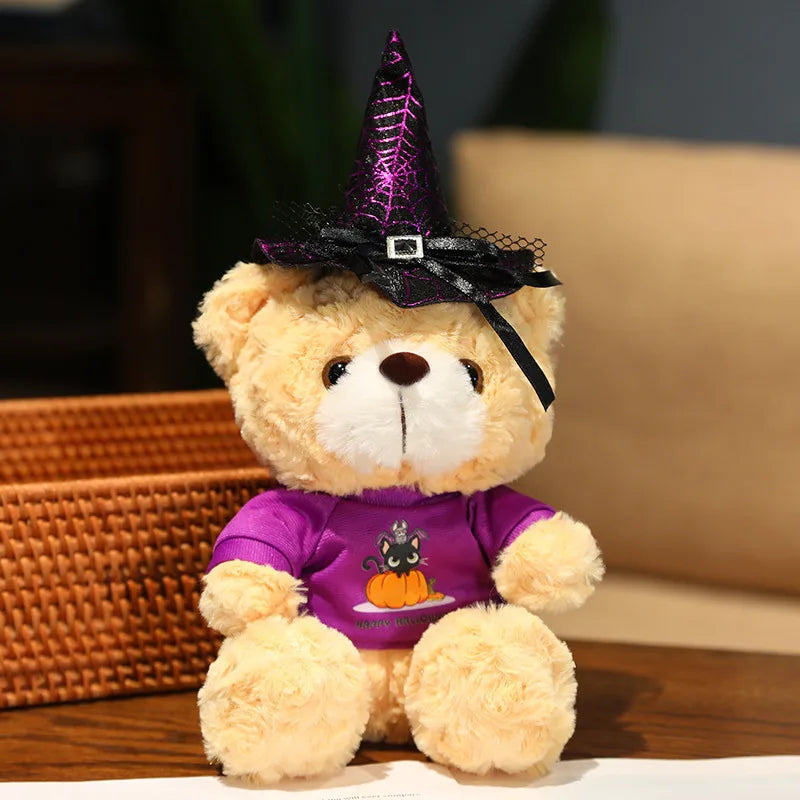High Quality Creative Funny Soft Cute Halloween Teddy Bear Stuffed Plush Toys Halloween Decoration Gift