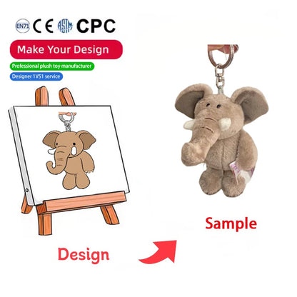 Manufacturer Customizes High-quality Cute Keychain Plush Toys Custom Plush KeyChain Toys