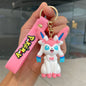 Cross Border Pokemoned Eevee Family Keychain Cartoon Doll School Bag Pendant Car Keychain Pendant Small Gift