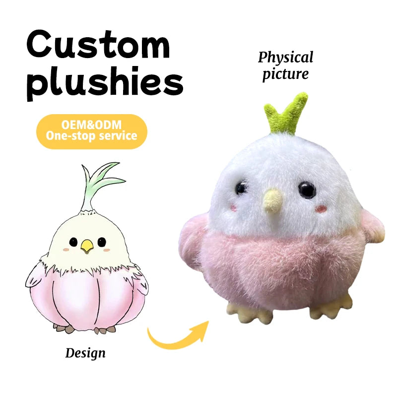 Wuhan Customizable Garlic Bird Vocal Doll Super Soft Plush Peace Bird Backpack Pendant Cultural and Creative Souvenir Toy