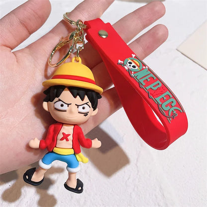 Cartoon Cute Anime One Pieces Luffys Doll Car Bag Pendant Keychain Wholesale Keychain Small Gift
