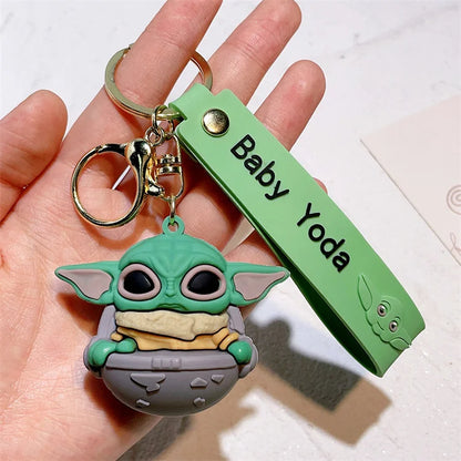 2024 New Yodas Baby Keychain Cute Doll Mandalorians Pendant Star Wared Keychain Handle