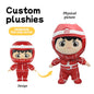 Mengqu Plush Toys Customized F1 Race Exclusive Mascot To Create Suppliers PU Character Plush Action Figures