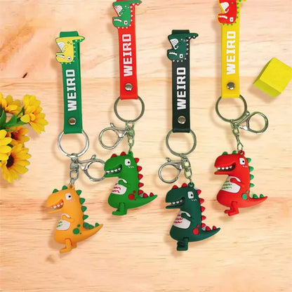 Cartoon Dinosaur Keychain Creative Car Keychain Backpack Pendant Small Gift Wholesale