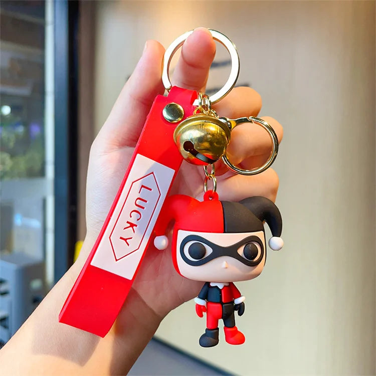 Creative Comic Clown Keychain Cartoon Suicide Squads Keychain Men and Women Car Bag Pendant Gifts Wholesale