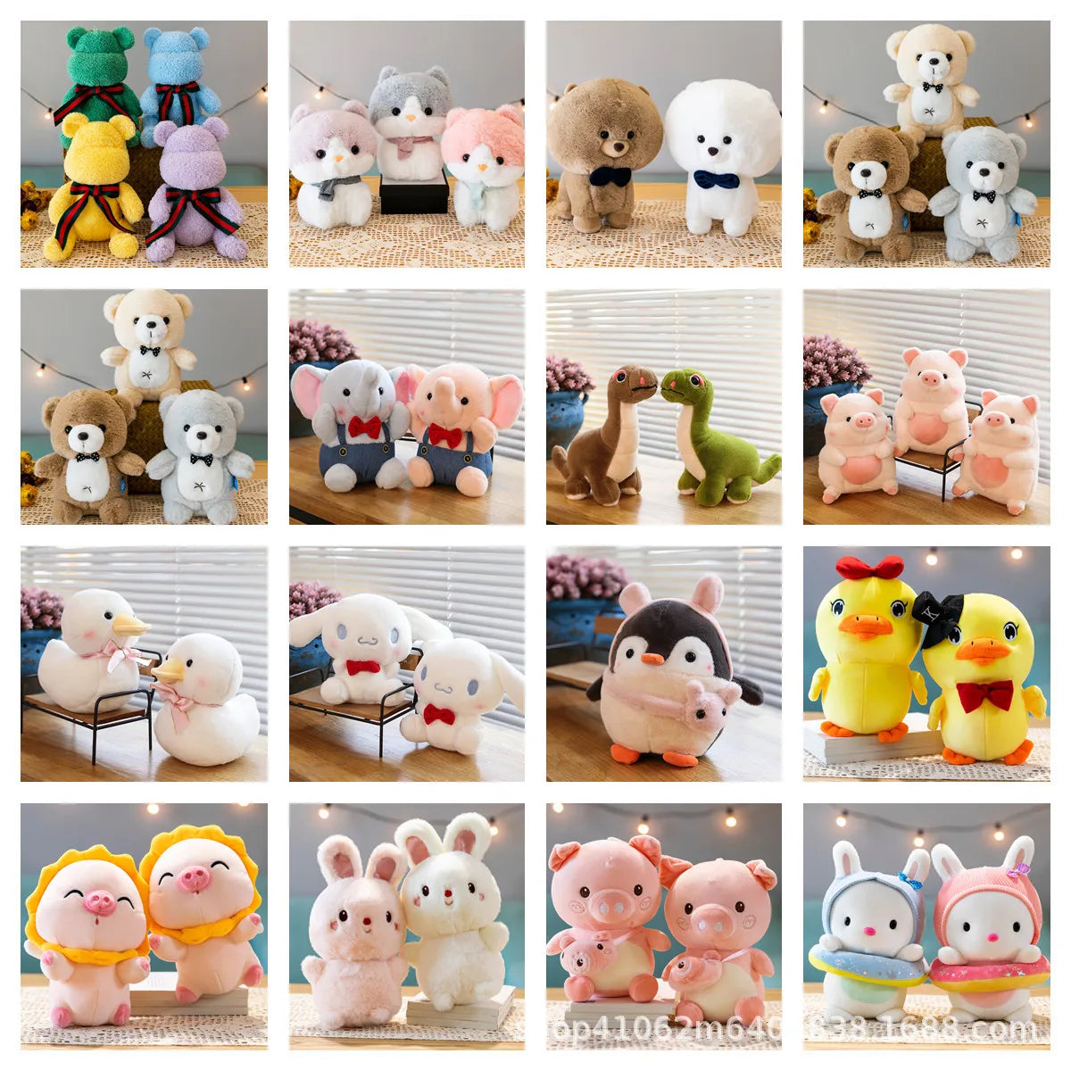 Factory Wholesale Bulk 10-20cm Custom Plush Toy Small Doll Claw Machine Doll for Children Stuffed Animal Toy Gift