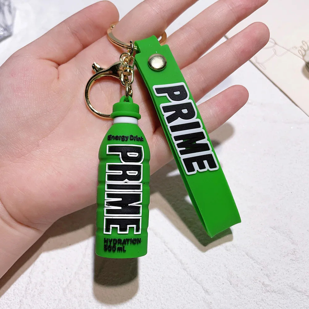 Wholesale 3D PVC Anime Prime Cartoon Keychain 3D Keychain Car Pendant Bag Toy Prime Drink Keychain