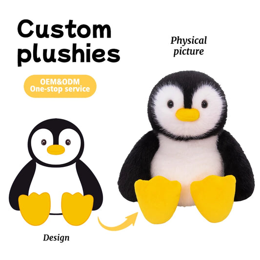 OEM Custom Penguin Dolls Plush Toys for Children Wholesale Baby Maternity Birthday Gifts