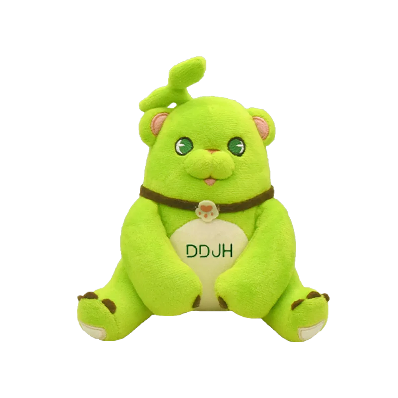 Custom Cute Green Bear Plush Doll  Original Manufacturer's Stuffed Animal Toy Support Corporate Mascot Campus IP Character