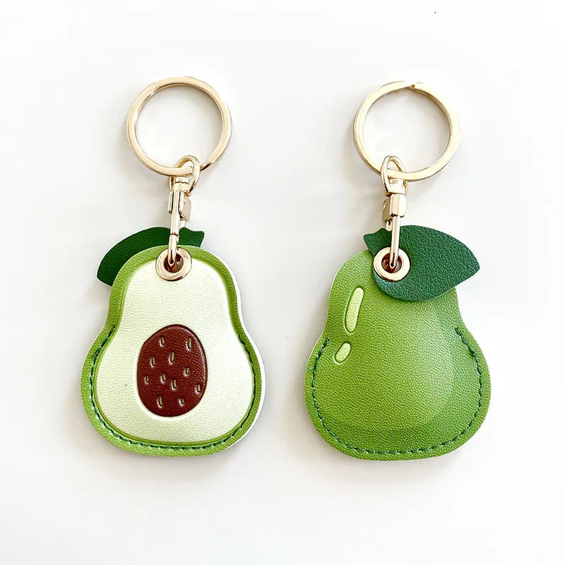 PU Leather Fruit Collection Access Card Holder Creative Keyring Charming Bag Charm Exquisite Design
