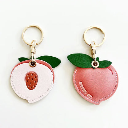 PU Leather Fruit Collection Access Card Holder Creative Keyring Charming Bag Charm Exquisite Design