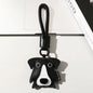 High Quality PU Leather Car Keychain for Puppy Cat Schoolbag Pendant Jewelry Metal Iron Hanging Ornament Small Gifts Bulk