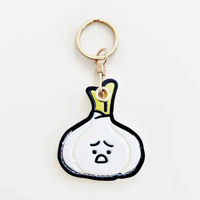 PU Leather Fruit Collection Access Card Holder Creative Keyring Charming Bag Charm Exquisite Design
