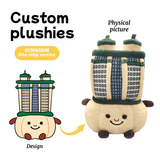 CE/ASTM Plush Toy Customization Factory, Cute Teaching Building Toys, School Mascot Customization Plush Doll Images