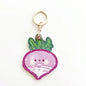 PU Leather Fruit Collection Access Card Holder Creative Keyring Charming Bag Charm Exquisite Design