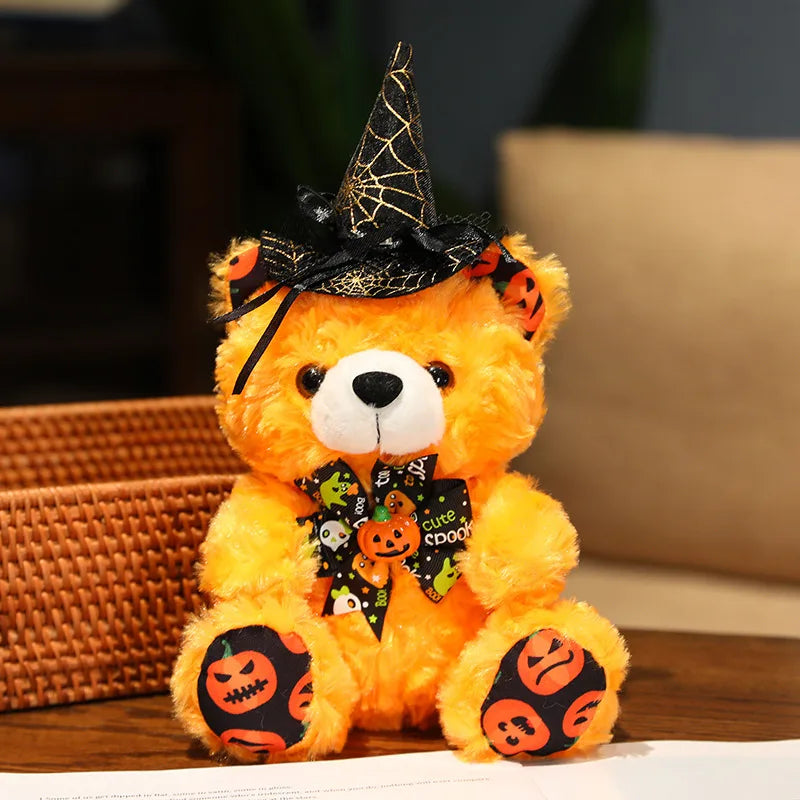 High Quality Creative Funny Soft Cute Halloween Teddy Bear Stuffed Plush Toys Halloween Decoration Gift