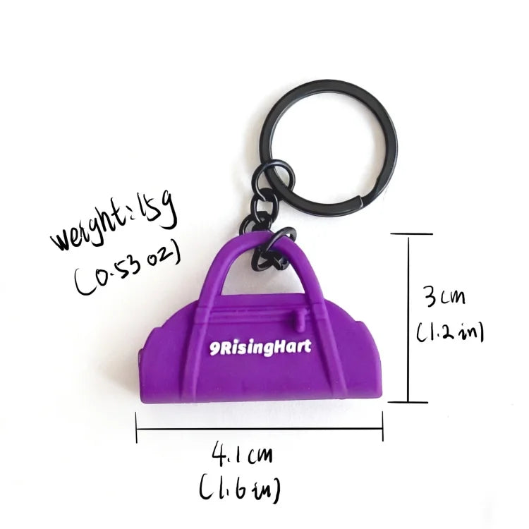 Hot Selling 3D Cartoon Gym Rubber Keychain Creative Anime 3D Yoga Bag Pendant Fitness Cool Key Chain