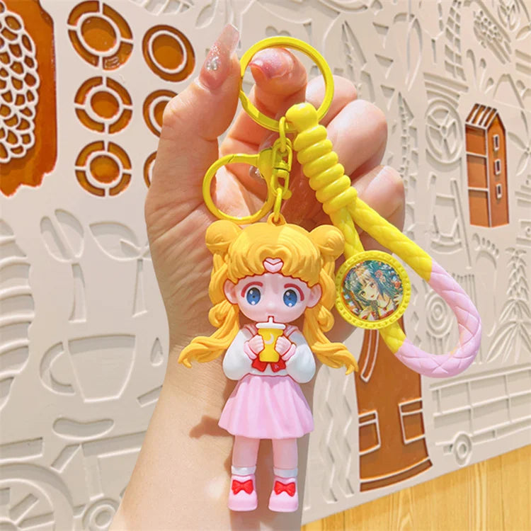 Beautiful Girl Keychain Doll Ornaments Exquisite Pendant Key Chain Creative Jewelry Gift Cartoon Wholesale