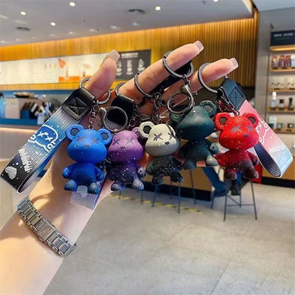 Chameleon Bear Creative KeyChain Violent Bear Wholesale Car Couple Key Pendant Doll Schoolbag Pendant Keychain