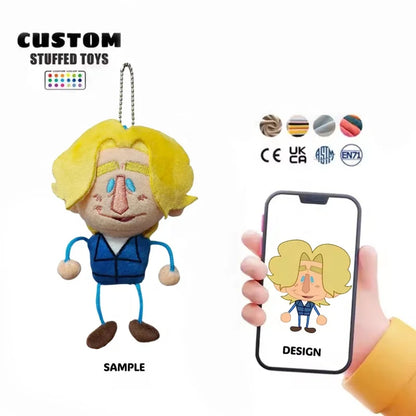 DIXIN--OEM ODM Promotional Cute Mini Cotton Plush Toys Kawaii Mascot Pendant Soft Toys Professional Custom Plush Keychains