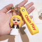 Horror Series 3D Chucky Bride Keychain Cartoon Keyring Soft PVC Silicone Rubber KeyChain Child's Play 2 Chucky Keychain