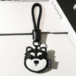 High Quality PU Leather Car Keychain for Puppy Cat Schoolbag Pendant Jewelry Metal Iron Hanging Ornament Small Gifts Bulk