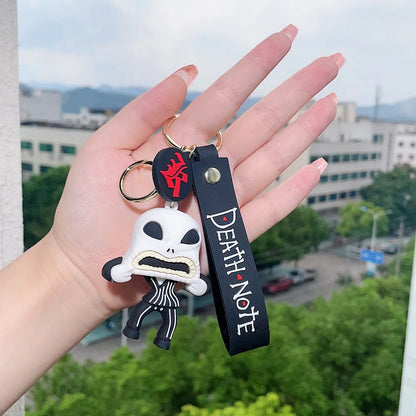 3D Nightmare Before Christmas Keychain Rubber Anime Lanyard Accessories for Car Gift Toy Halloween Promotion Keychains