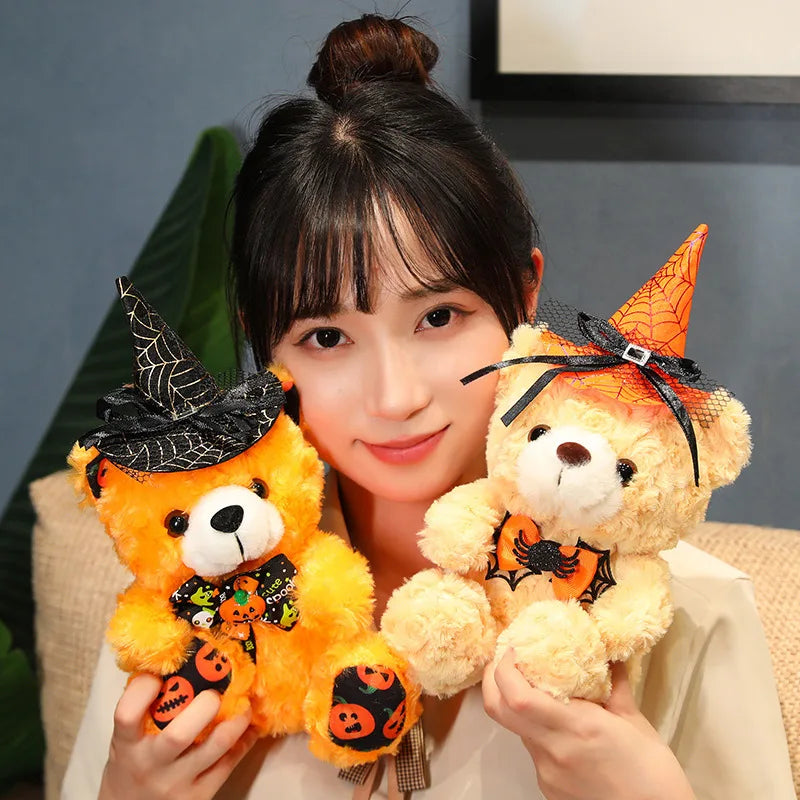 High Quality Creative Funny Soft Cute Halloween Teddy Bear Stuffed Plush Toys Halloween Decoration Gift