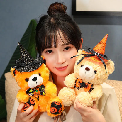High Quality Creative Funny Soft Cute Halloween Teddy Bear Stuffed Plush Toys Halloween Decoration Gift
