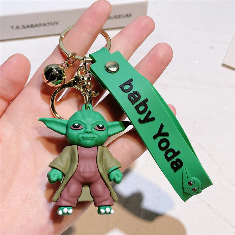 2024 New Yodas Baby Keychain Cute Doll Mandalorians Pendant Star Wared Keychain Handle