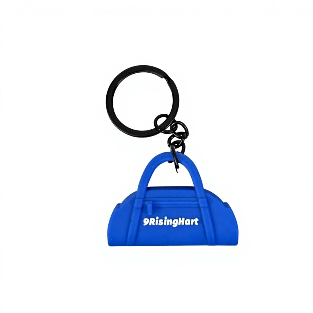Hot Selling 3D Cartoon Gym Rubber Keychain Creative Anime 3D Yoga Bag Pendant Fitness Cool Key Chain